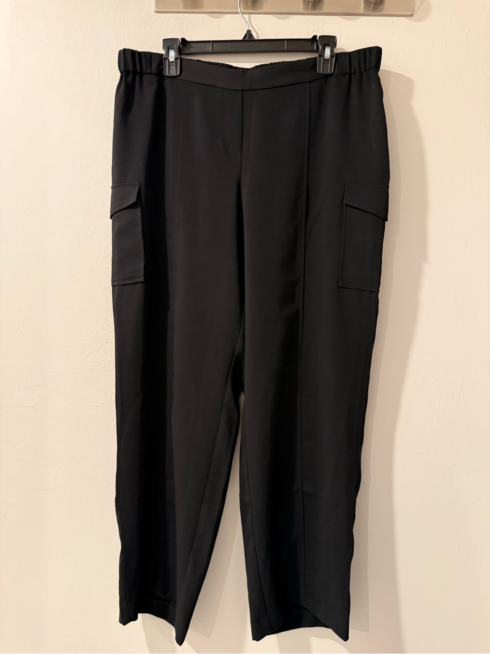 J.Jill Wearever Collection Black Cargo Pants Large Petite LP NWT